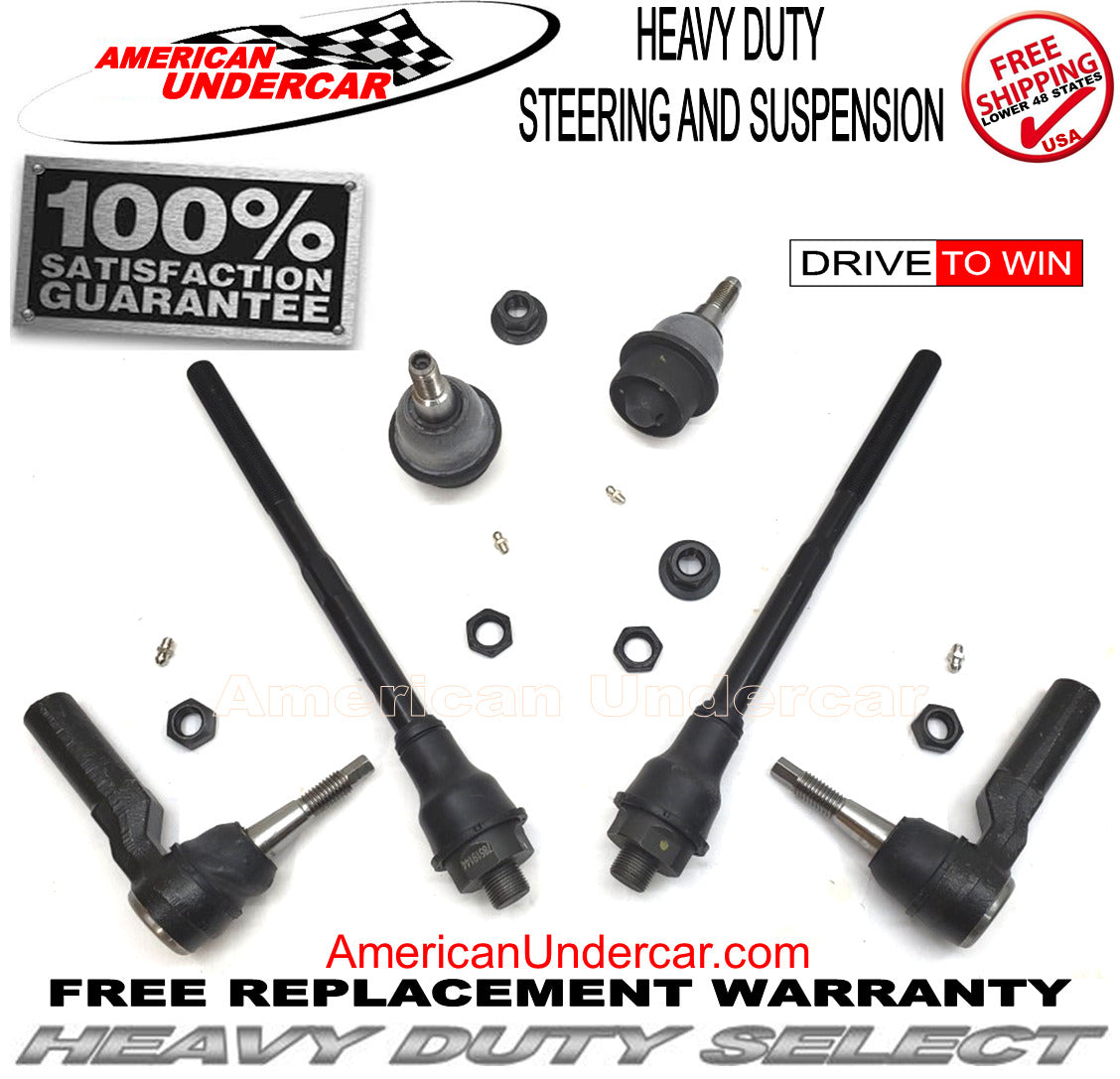HD Lower Ball Joint Tie Rod End Steering Kit for 2011-2019 Chevrolet, GMC 2500HD, 3500HD 2WD, 4x4