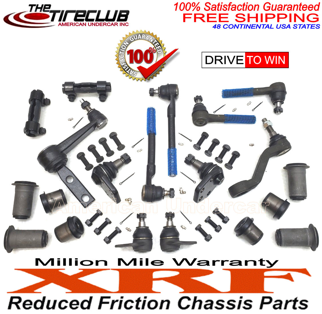XRF Ball Joint Tie Rod Control Arm Bushing Kit for 2000-2002 Dodge Ram 2500, 3500 2WD