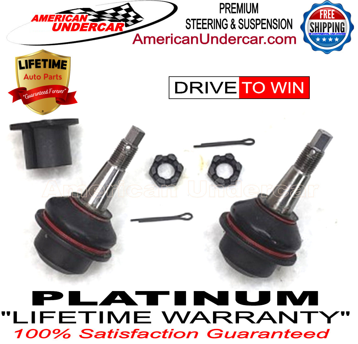 Lifetime Ball Joint Kit Upper Lower, Collar Jeep Wrangler JL Gladiator JT 18-21