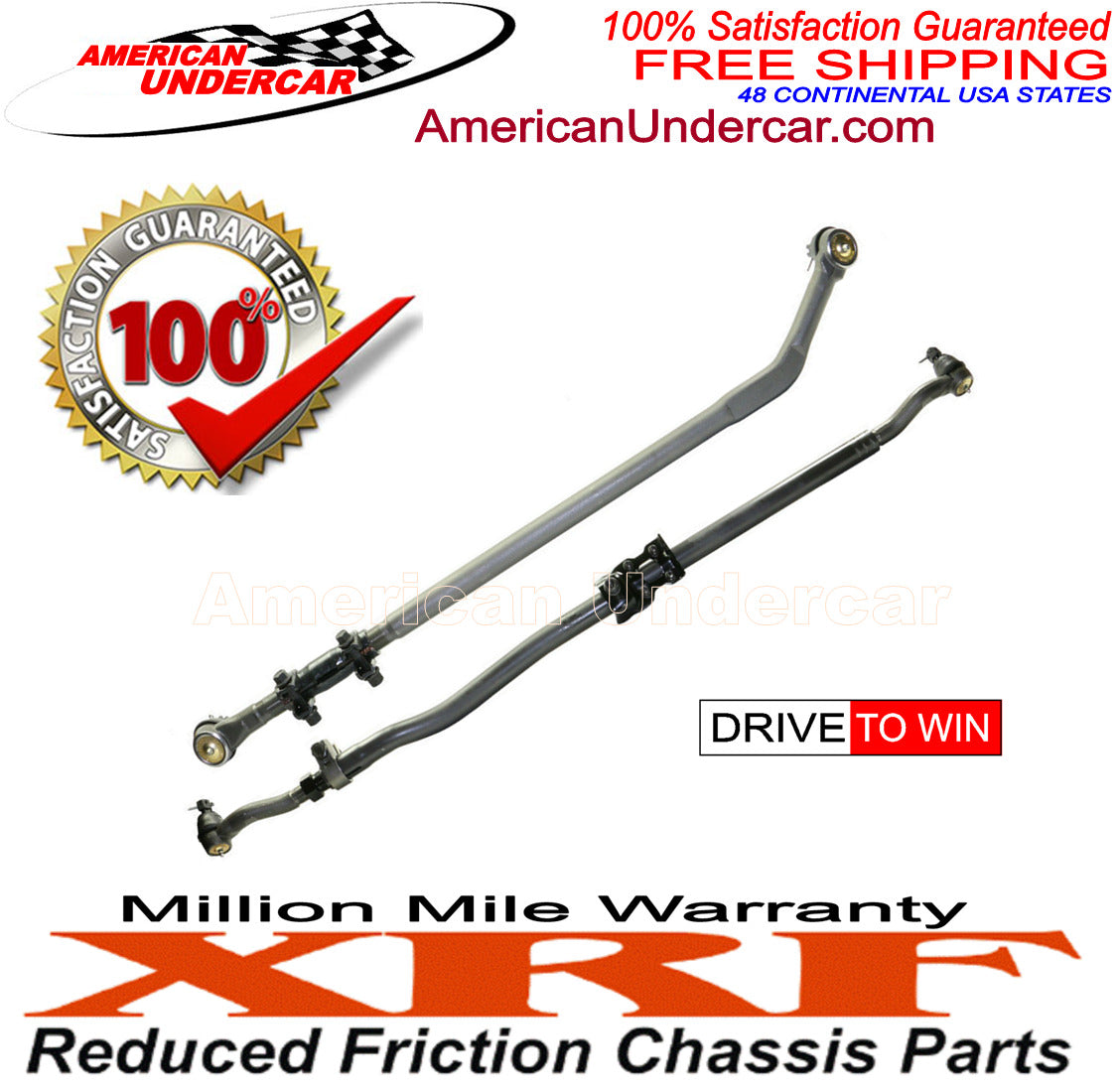 XRF Tie Rod Drag Link Adjusting Sleeve Steering Kit for 2007-2017 Jeep Wrangler