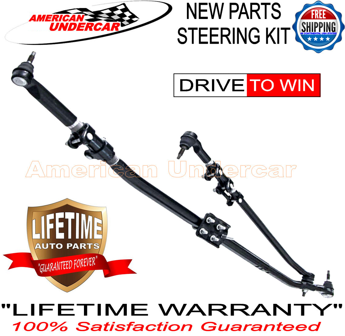 Lifetime New T Design Upgrade Steering Kit for 2009-2013 Dodge Ram 2500, 3500 4x4