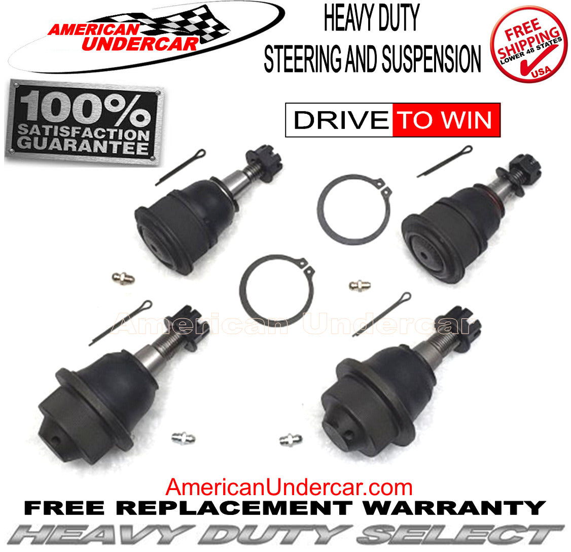 HD Ball Joints Upper and Lower Suspension Kit for 2001-2010 Chevrolet, GMC, Hummer 2WD, 4x4