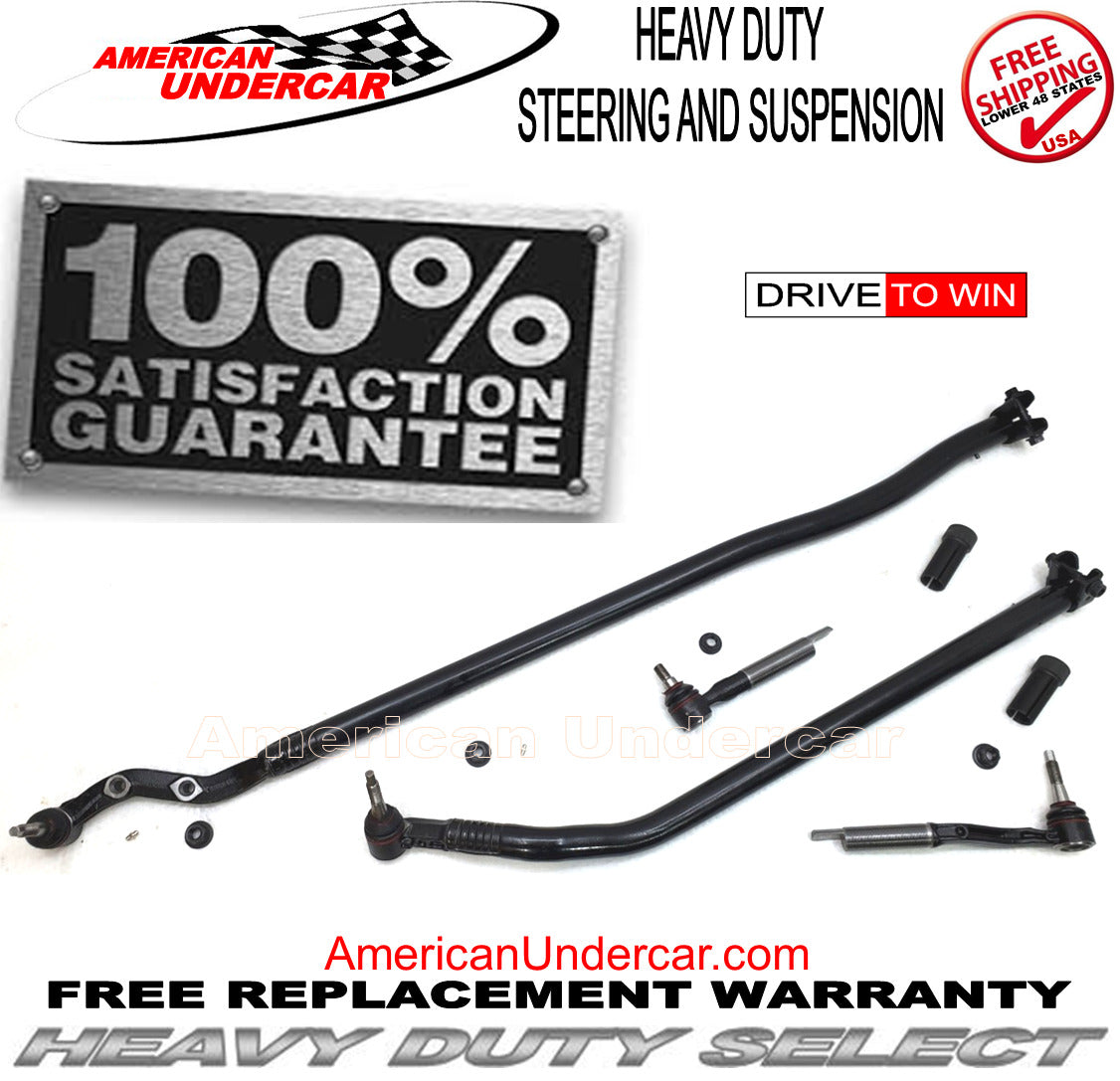 HD Drag Link Tie Rod Sleeve Steering Kit for 2018-2022 Jeep Wrangler JL, Gladiator JT