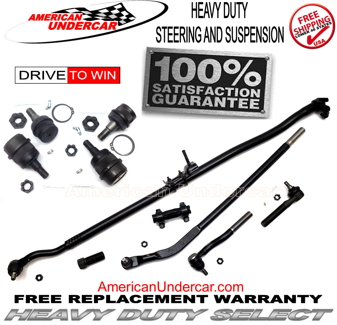HD Ball Joint Drag Link Tie Rod Steering Kit for 2007-2917 Jeep Wrangler