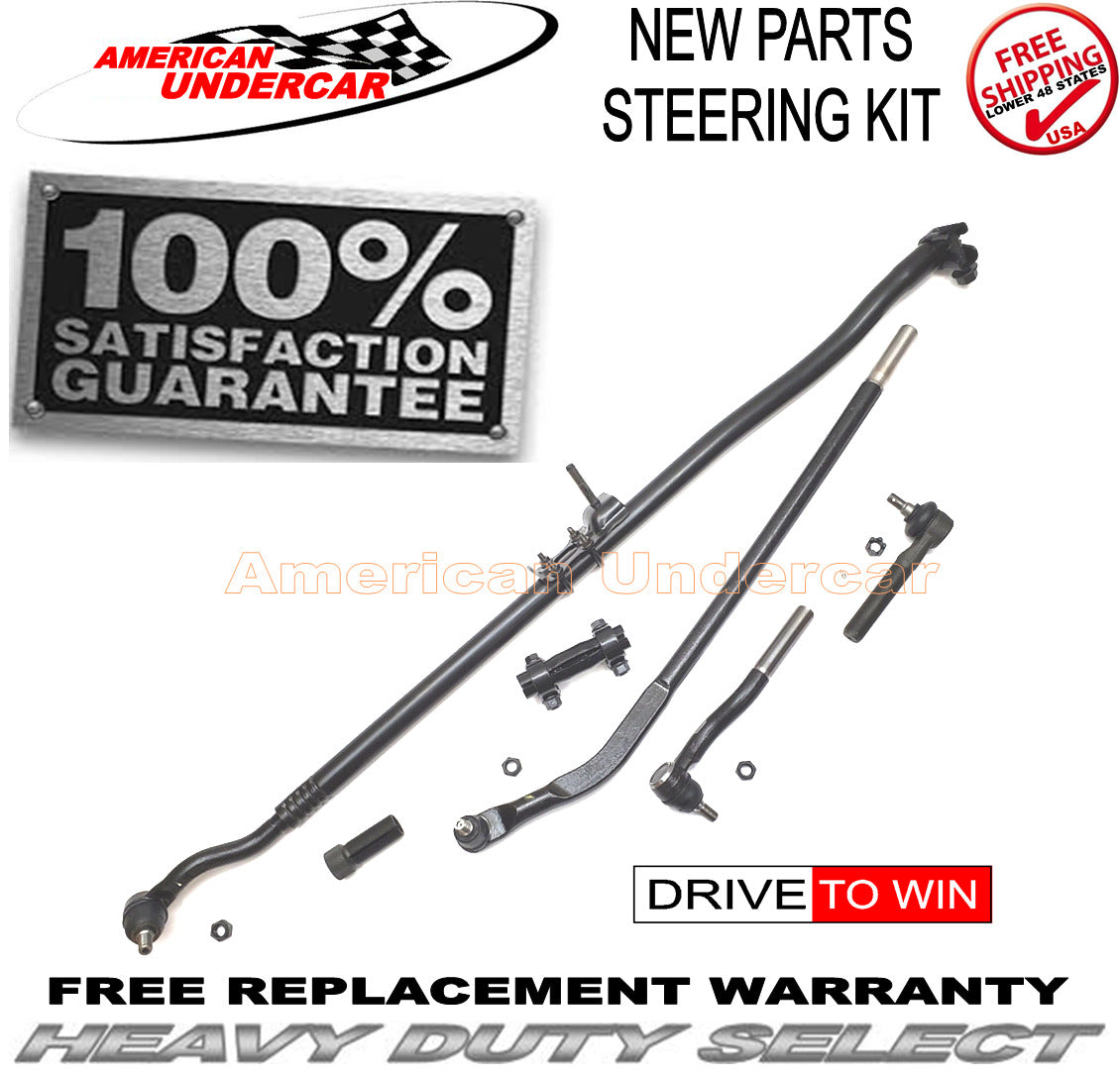 HD Drag Link Tie Rod Sleeve Steering Linkage Kit for 2007-2018 Jeep Wrangler