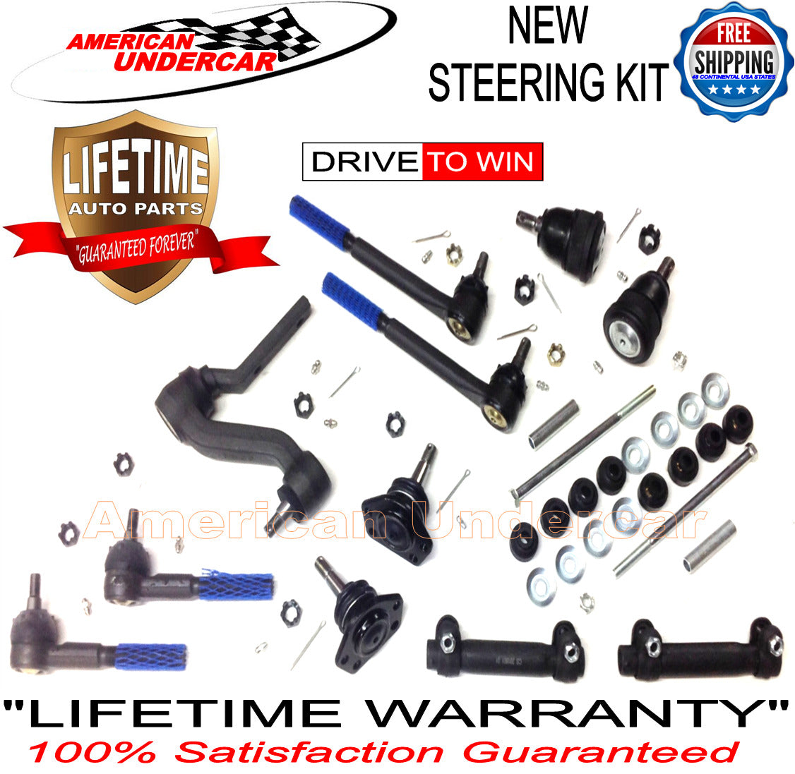 Lifetime Ball Joint Tie Rod Idler Arm Kit for 1968-1974 Chevrolet, Buick, Oldsmobile, Pontiac