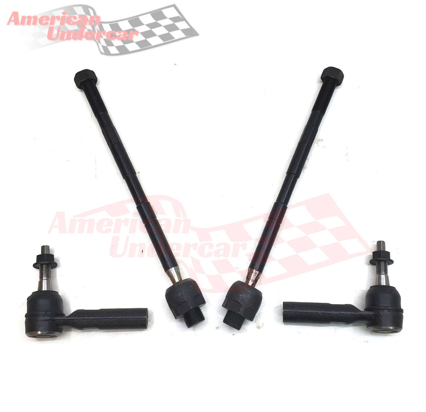 Detroit Axle 4-Piece Tie Rod End Kit - Inner & Outer For 2006-2008 Dodge Ram 1500 5-Lug (Excludes Extended Crew Cab)