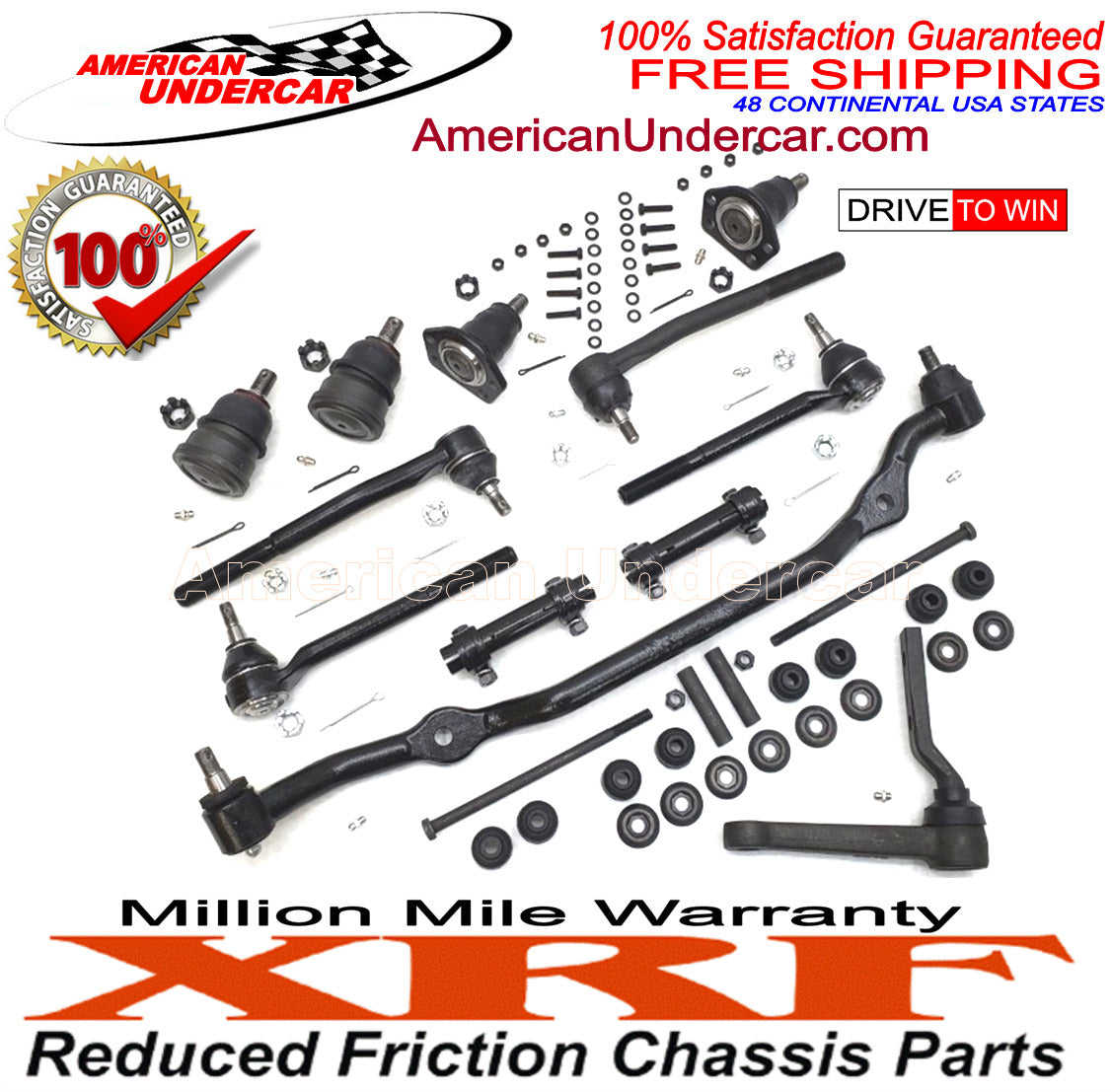 XRF Ball Joint Tie Rod Idler Arm Center Link Steering Kit for 1975-1981 Chevrolet, Buick, Oldsmobile, Pontiac