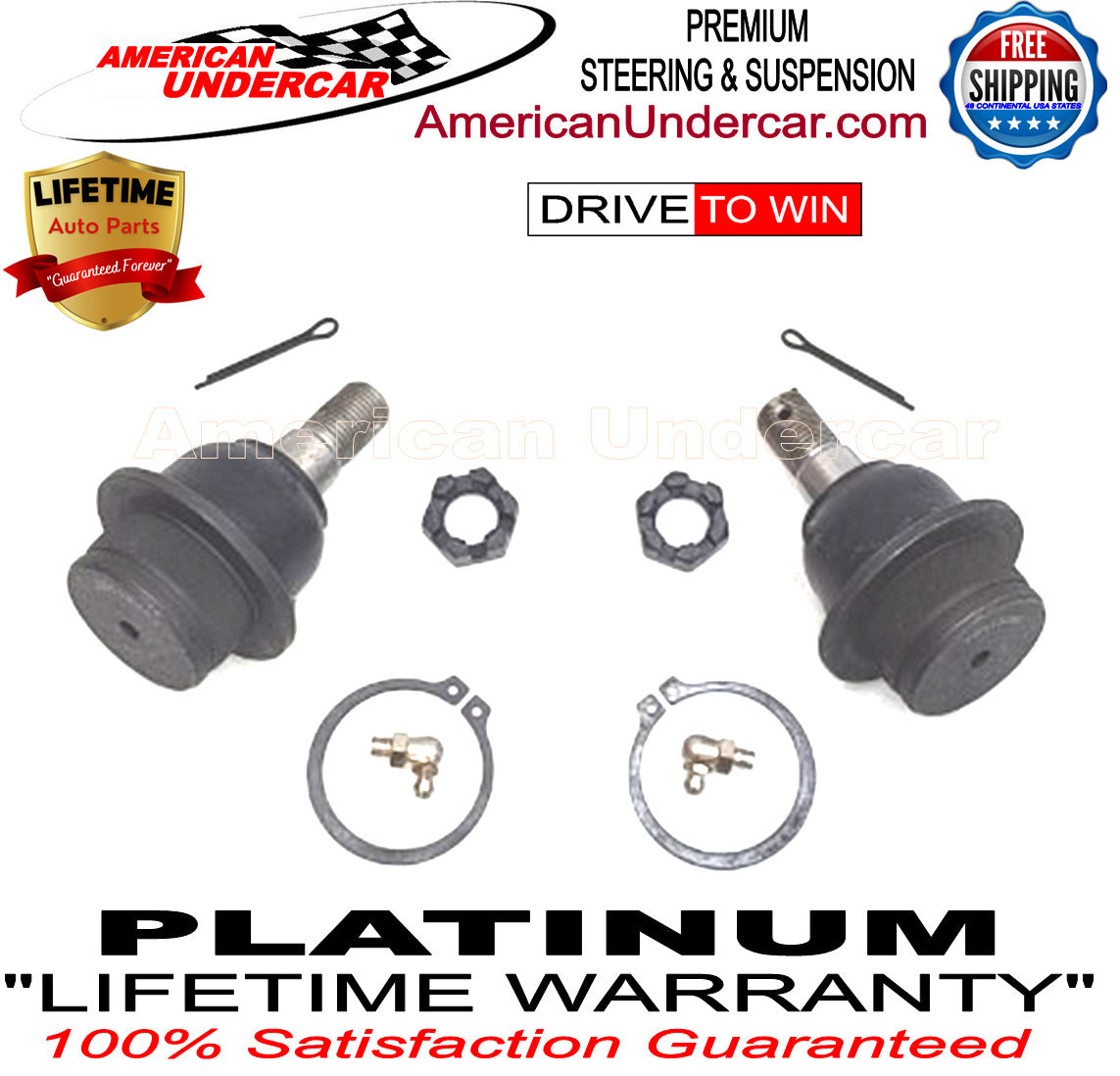 Lifetime Ball Joint Control Arm Suspension Kit for 2005-2011 Dodge Dakota 2WD