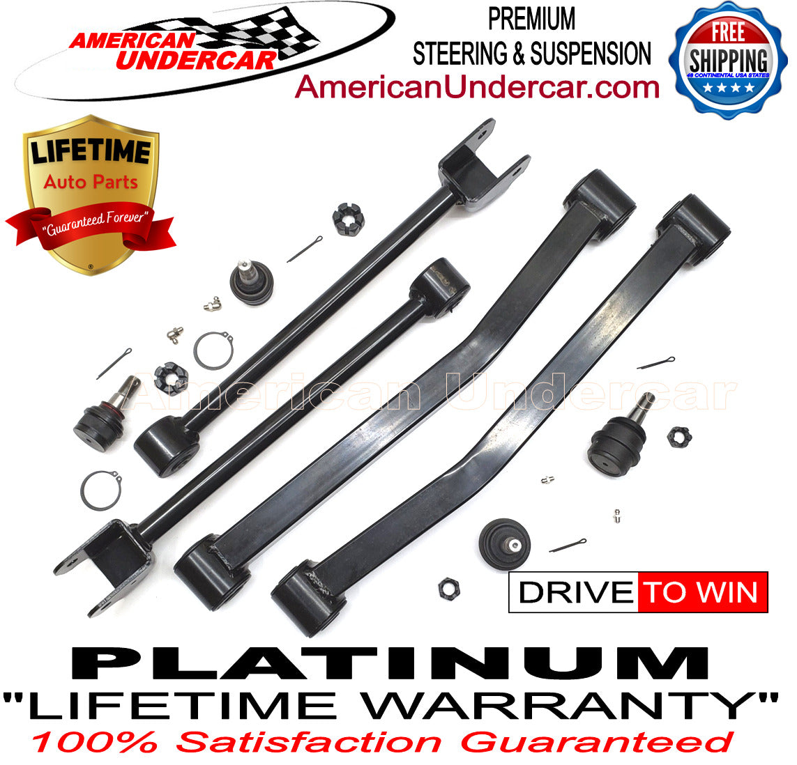 Jeep Wrangler 2007 - 2017 Lifetime Upper & Lower Control Arm and Ball Joint Kit