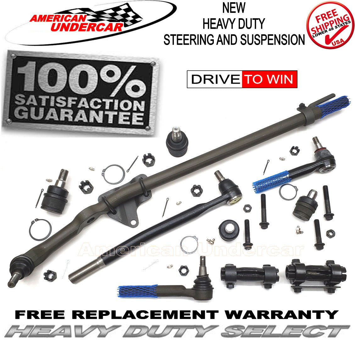 HD Drag Link Tie Rod Ball Joint Sleeve Kit for 1999-2019 Ford E350, E450 DRW