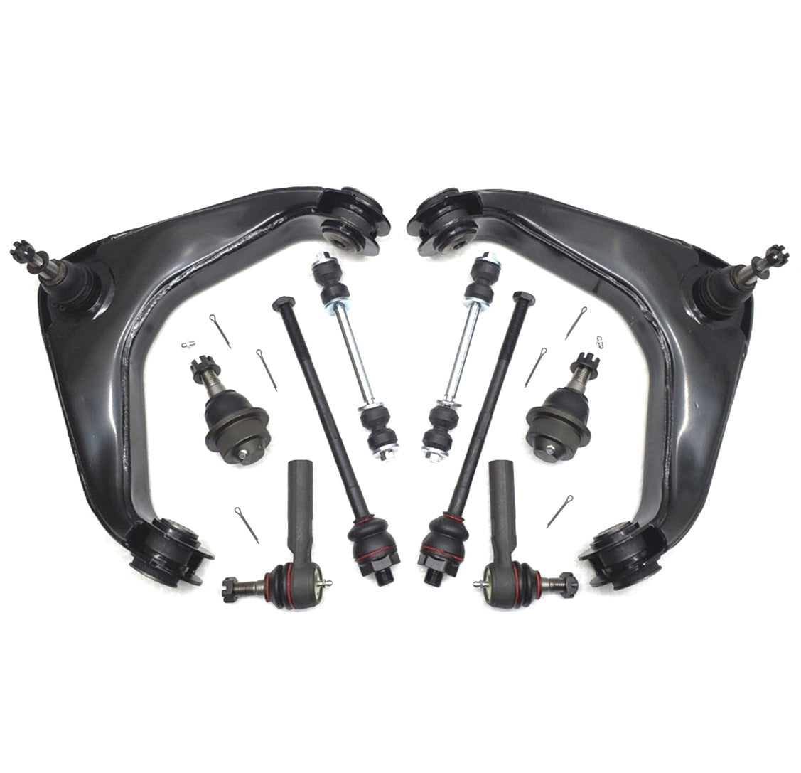 HD Ball Joints Control Arm Tie Rods Steering Kit for 2001-2010 Chevrolet, GMC, Hummer 2WD, 4x4