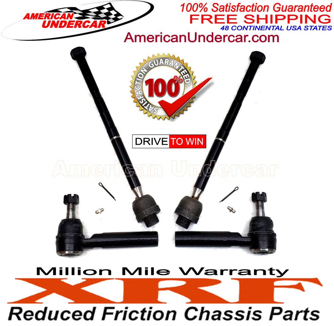XRF Tie Rod End Assembly Steering Kit for 2014-2018 Chevrolet, GMC, Cadillac 2WD, 4x4