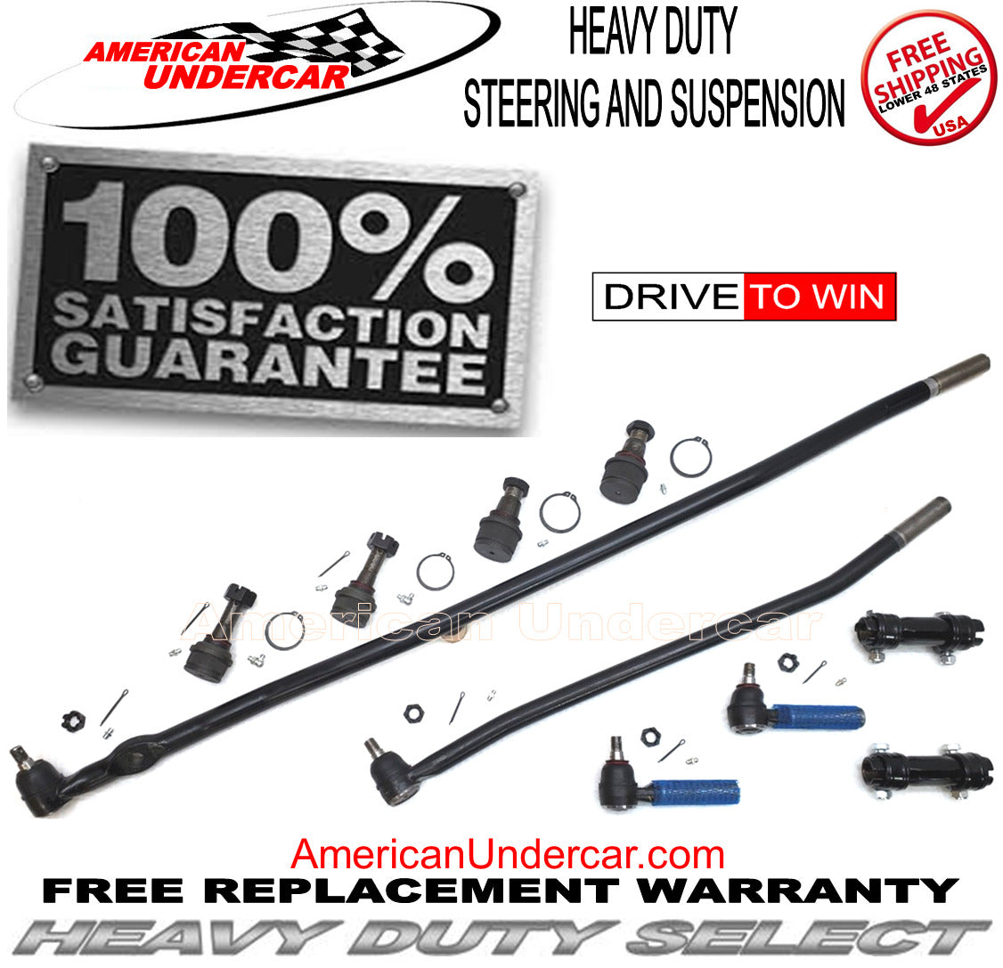 HD Ball Joint Tie Rod Drag Link Sleeve Steering Kit for 1992-1997 Ford F350 4x4