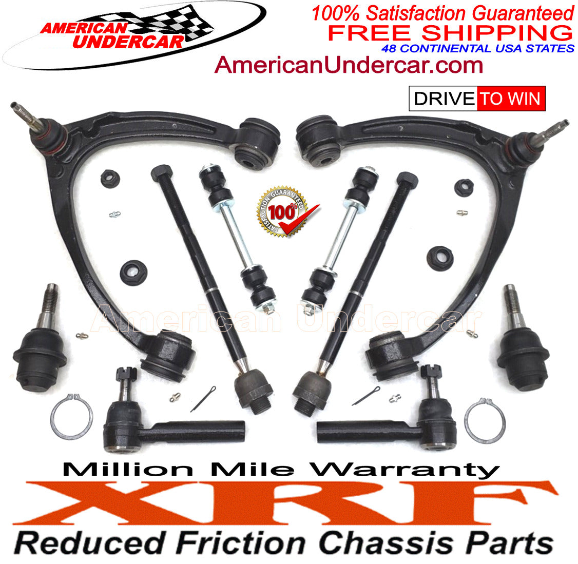 Cadillac Chevrolet GMC 14 - 18 XRF Control Arm Ball Joint Tie Rod Steering Kit