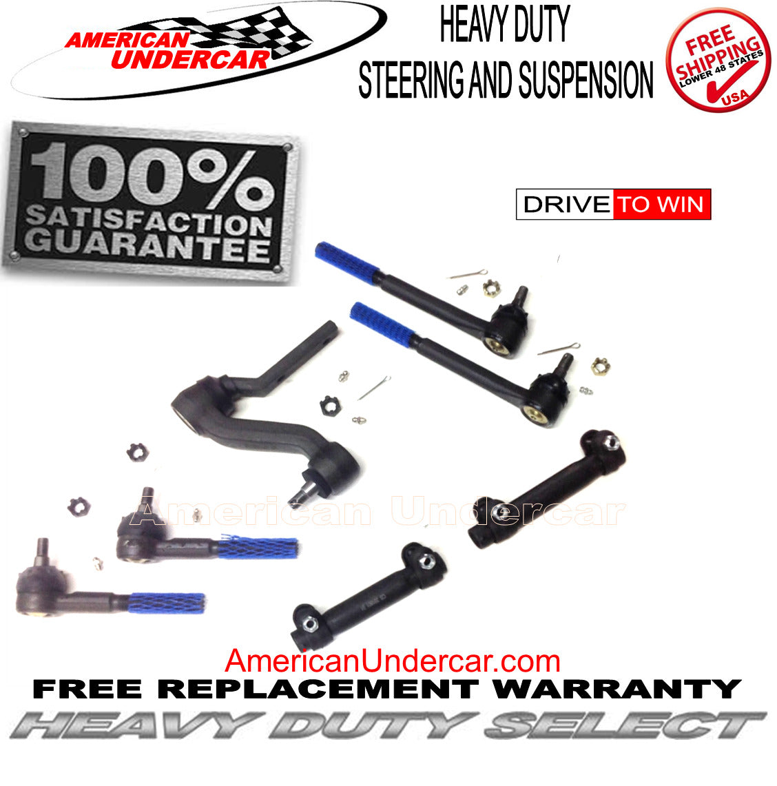 HD Tie Rod Idler Arm Sleeve Steering Kit for 1968-1974 Buick, Chevrolet, Oldsmobile, Pontiac