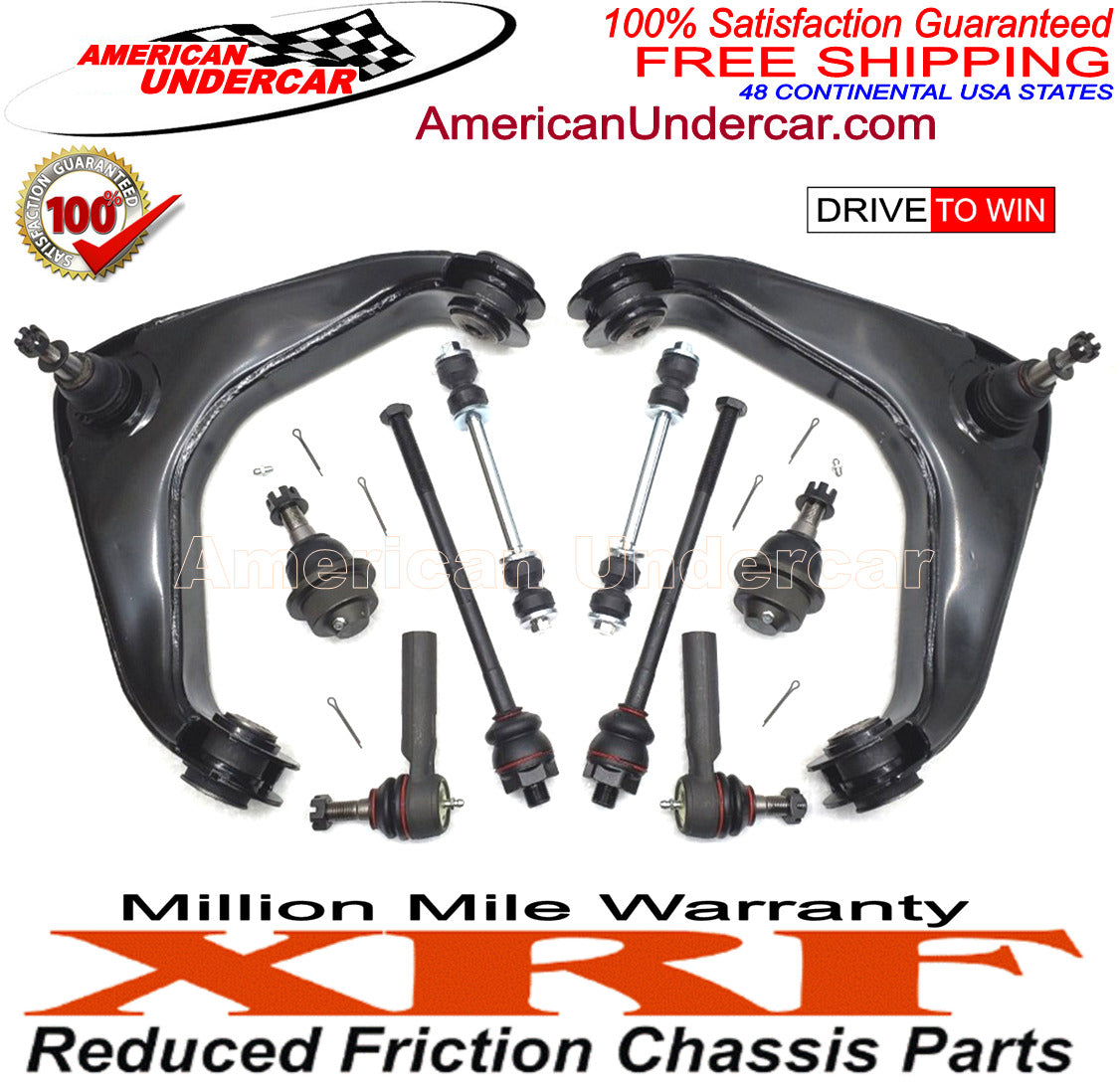Chevy GMC 2500HD 3500HD 01-10 XRF Control Arm Ball Joint Tie Rod Steering Kit