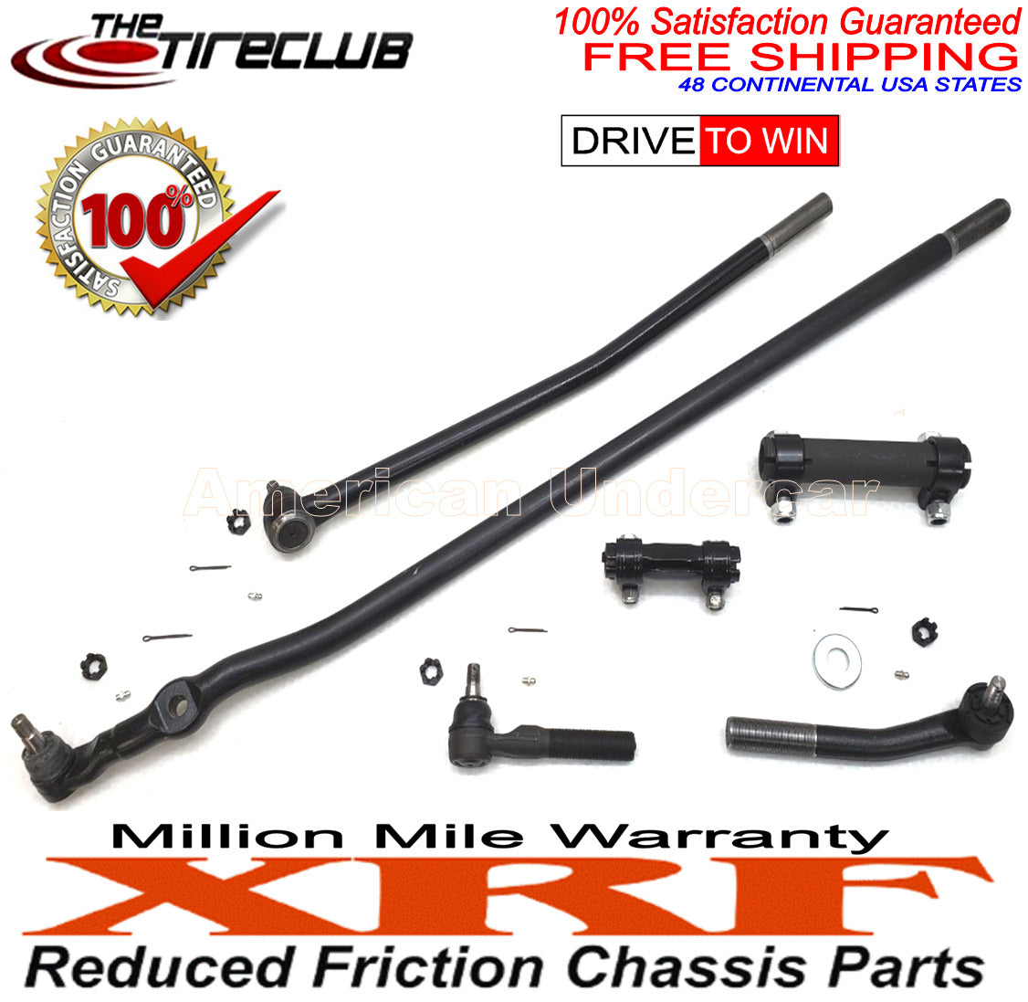 XRF Drag Link Tie Rod Sleeve Steering Kit for 1998-1999 Dodge Ram 2500, 3500 4x4