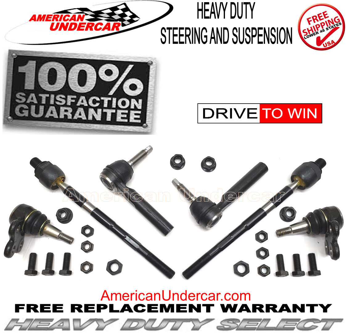 HD Ball Joint Tie Rod Steering Kit for 2007-2016 Chevrolet, Buick, GMC, Saturn