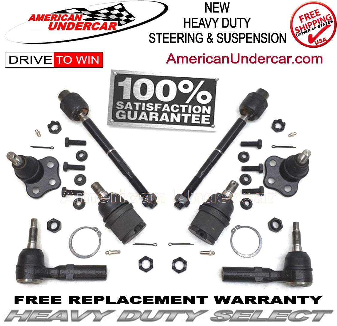 HD Ball Joint and Tie Rod End Steering Kit for 2000-2003 Dodge Durango, Dakota 4x4