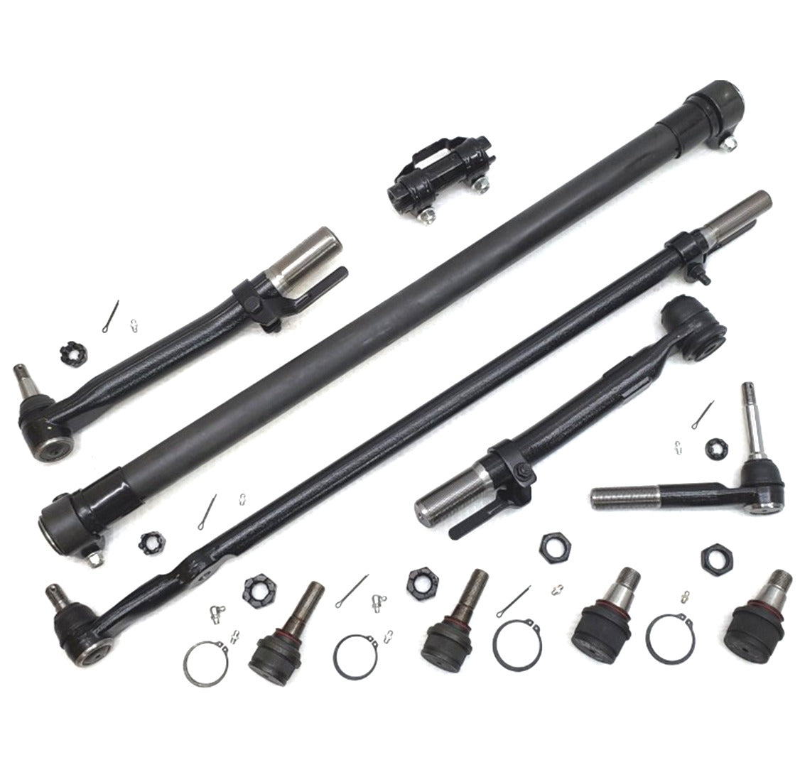 HD Drag Link Tie Rod Link Ball Joint Steering Kit for 2011-2016 Ford F250, F350 4x4 SRW