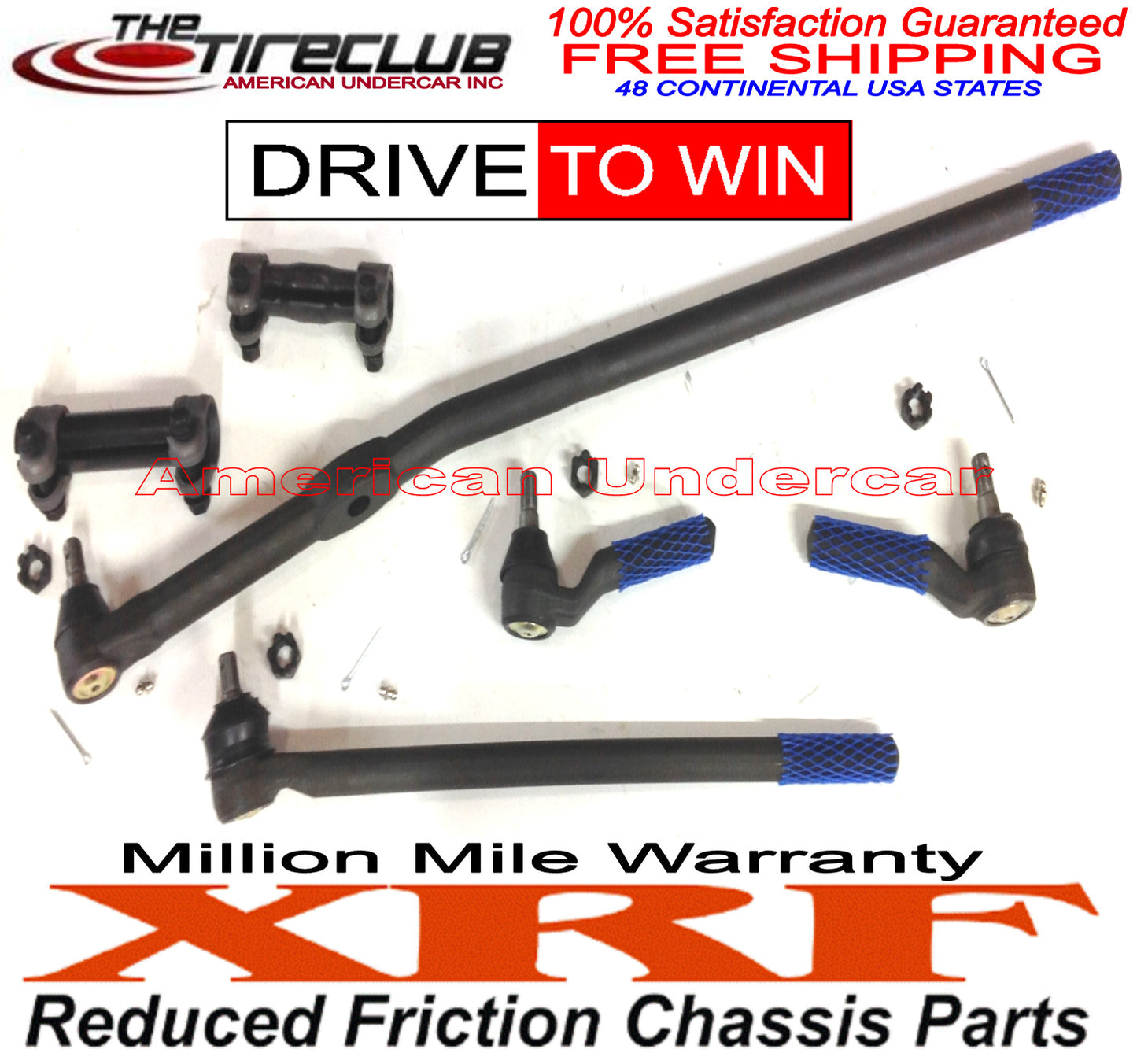 XRF Tie Rod Drag Link Sleeve Steering Kit for 1988-1997 Ford F350 4x4