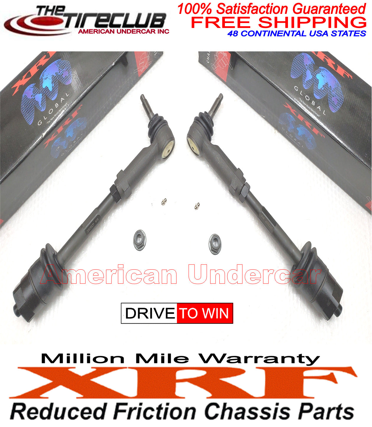 XRF Extreme Duty Inner & Outer Tie Rod End Kit for 1999-2007 Chevrolet, GMC, Cadillac 2WD, 4x4