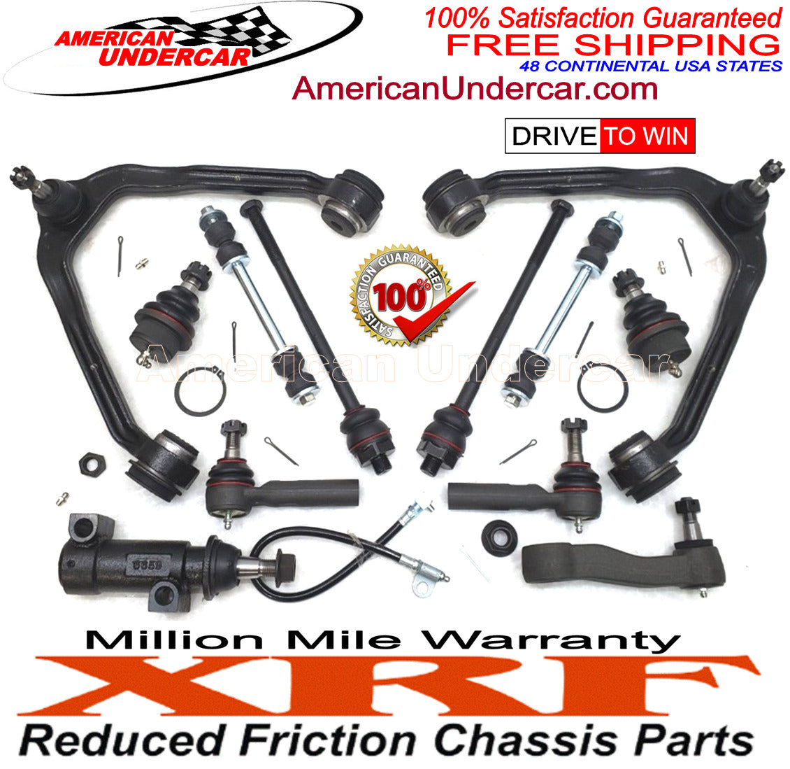 Chevy GMC 1500 1999 - 2007 XRF Ball Joint Control Arm Idler Arm Tie Rod End Kit