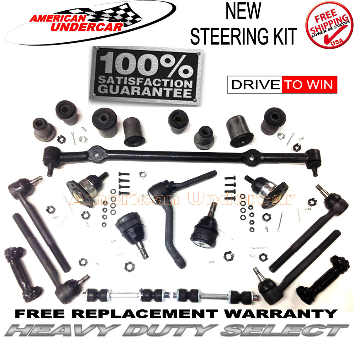 HD Ball Joint Center Link Tie Rod Idler Bushing Kit for 1994-1996 Chevrolet Caprice, Police or Taxi