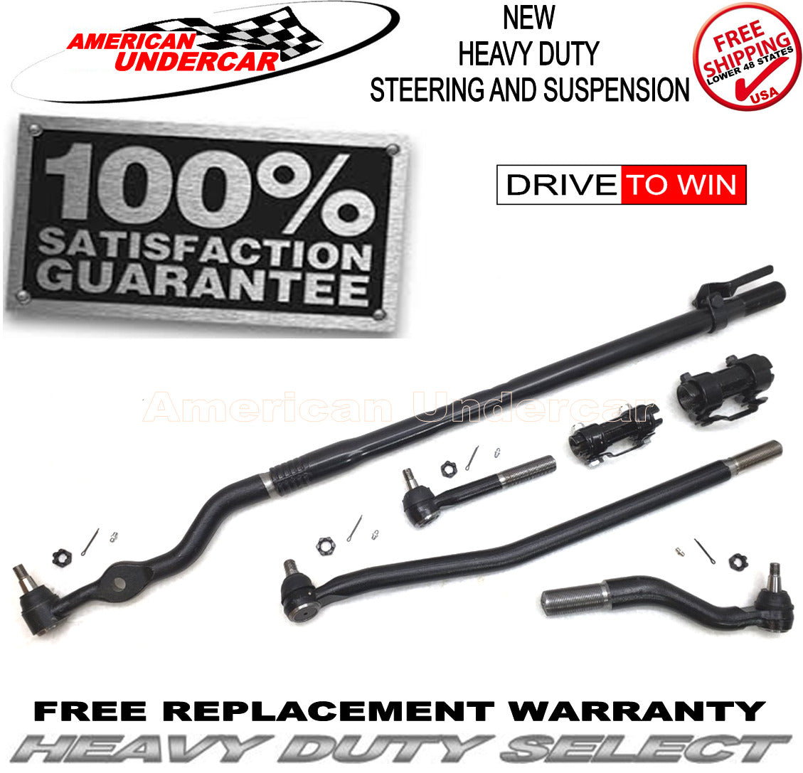 HD Tie Rod Drag Link Sleeve Steering Kit for 1995-2004 Ford F450, F550 Super Duty
