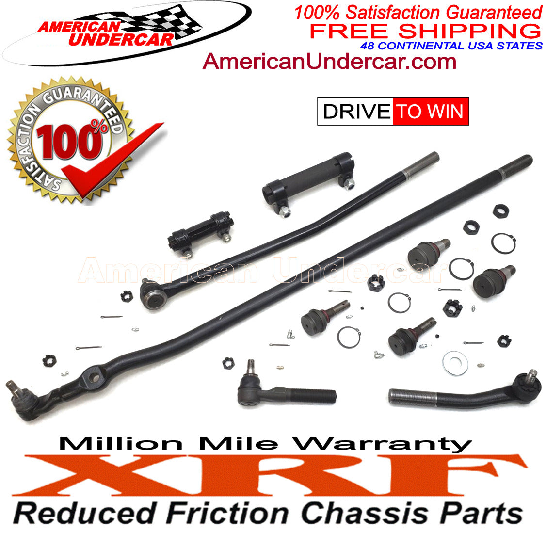 XRF Ball Joint Tie Rod Kit for 1998-1999 Dodge Ram 2500, 3500 4x4, Dana 60