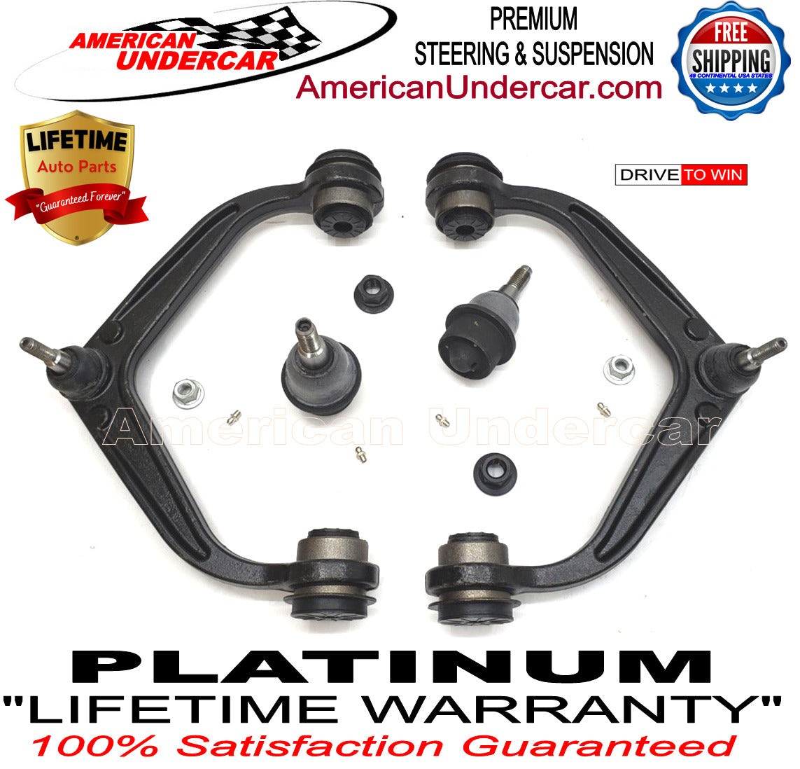 Lifetime Ball Joint Upper Control Arm Bushing Kit for 2011-2019 Chevrolet, GMC 2500HD, 3500HD 2WD, 4x4