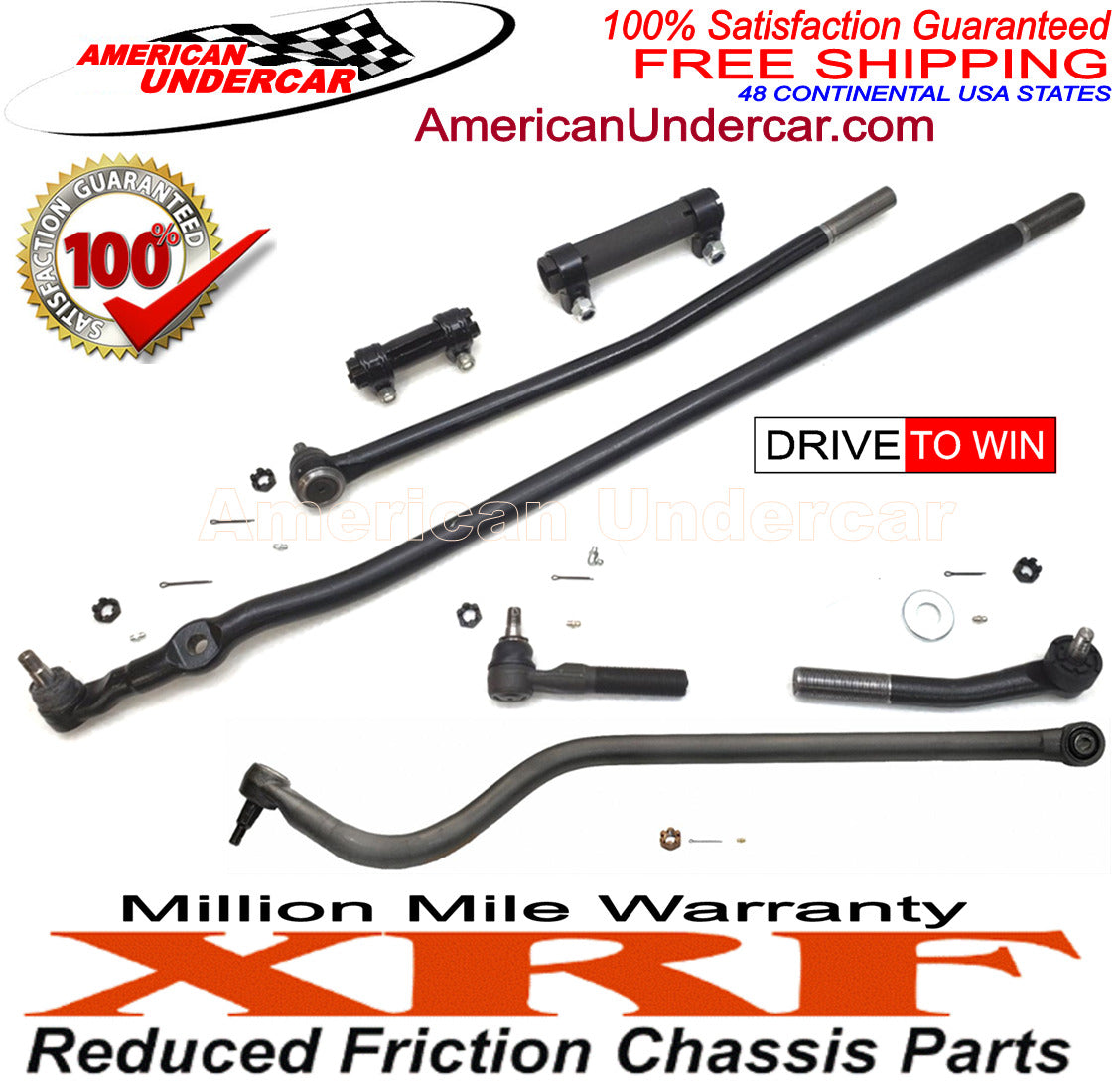 XRF Track Bar Tie Rod Sleeve Kit for 1998-1999 Dodge Ram 2500, 3500 4x4, Dana 60
