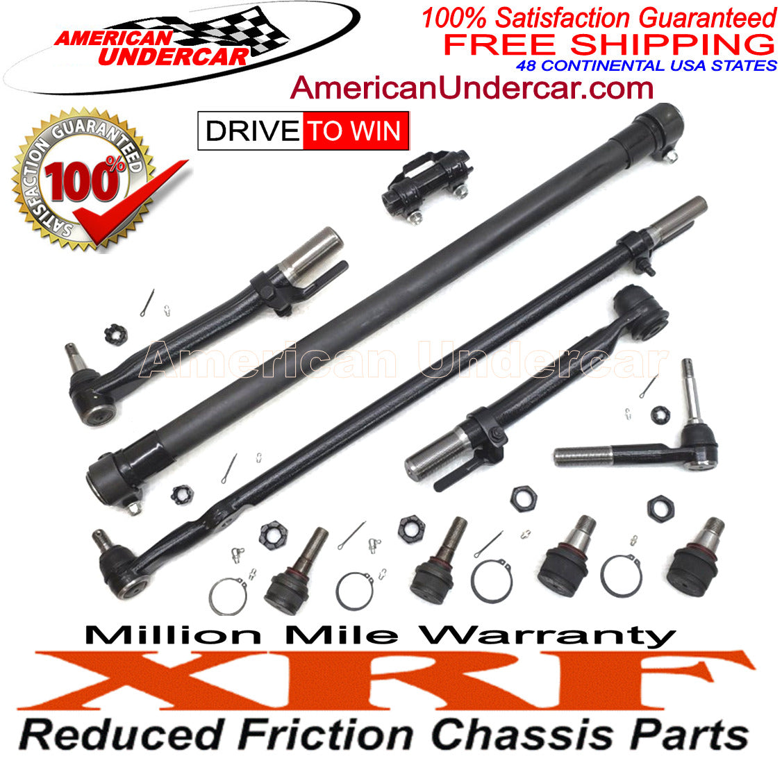 XRF Ball Joint Tie Rod DragLink Steering Kit Ford F250 F350 Super Duty 4x4 05-07