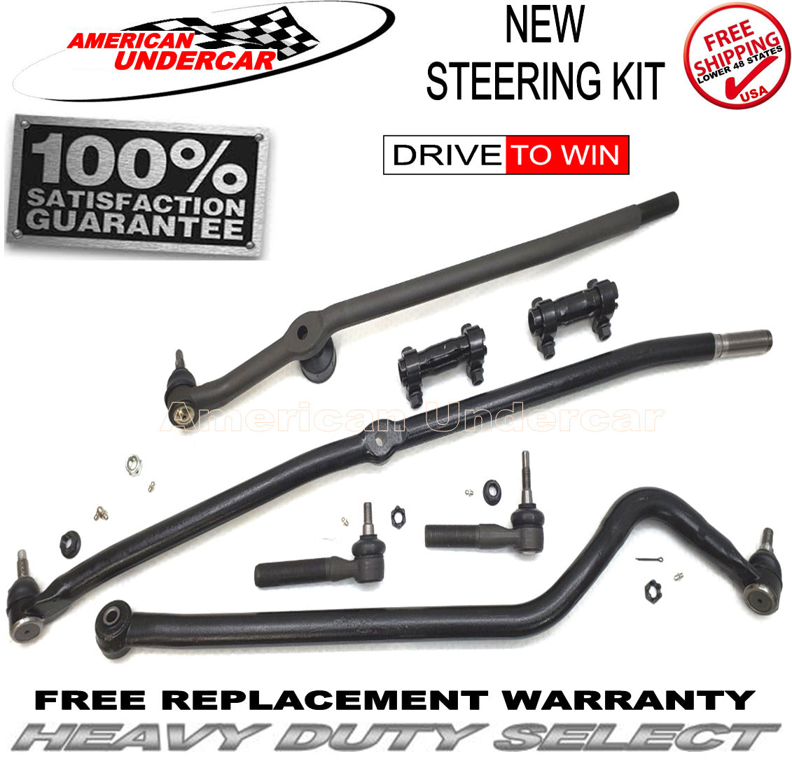 HD Dodge Ram 2500 3500 4x4 00-02 Drag Link Tie Rod Track Bar Sleeve Steering Kit