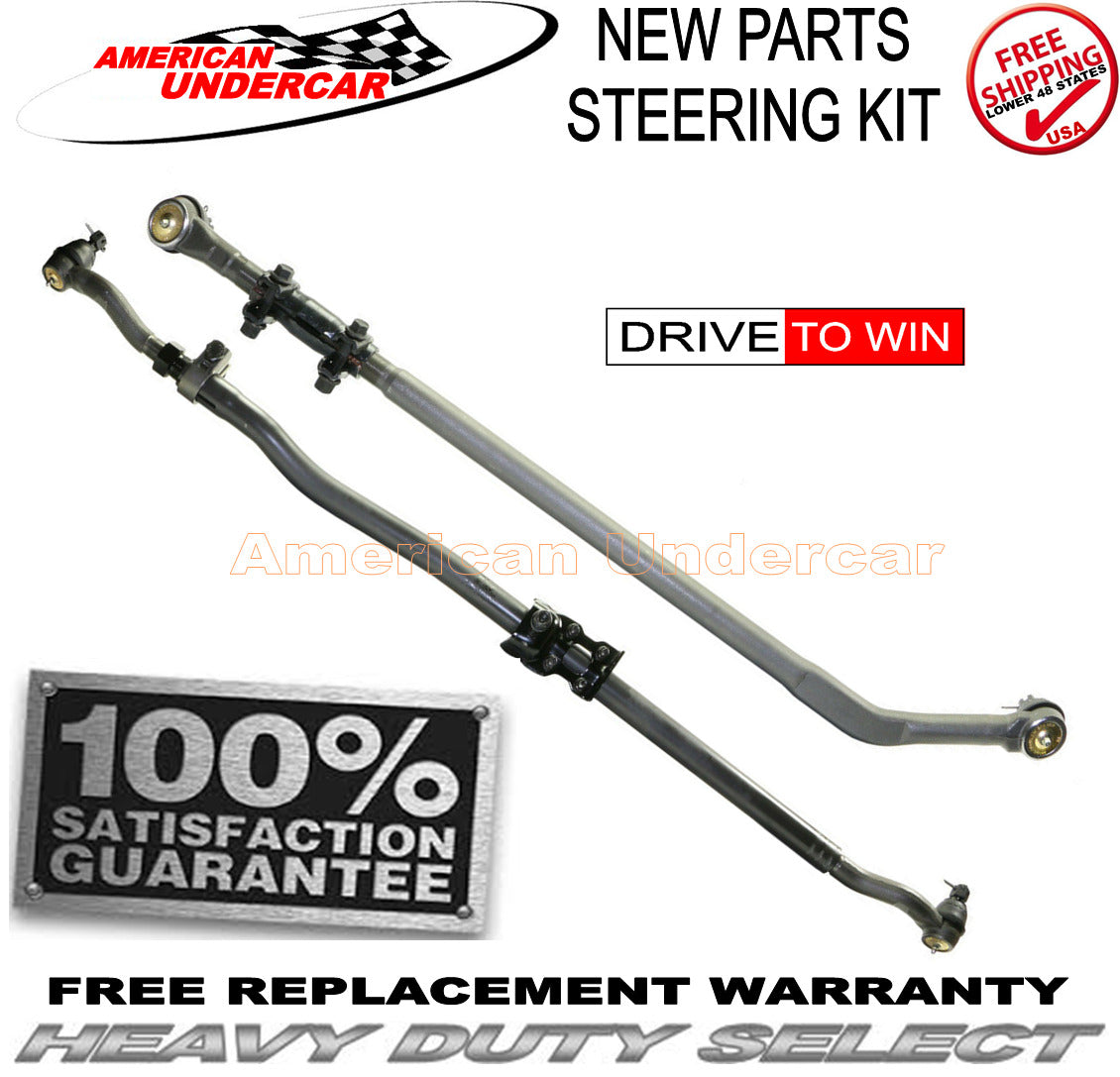 HD Drag Link Tie Rod Sleeve Steering Linkage Kit for 2007-2018 Jeep Wrangler
