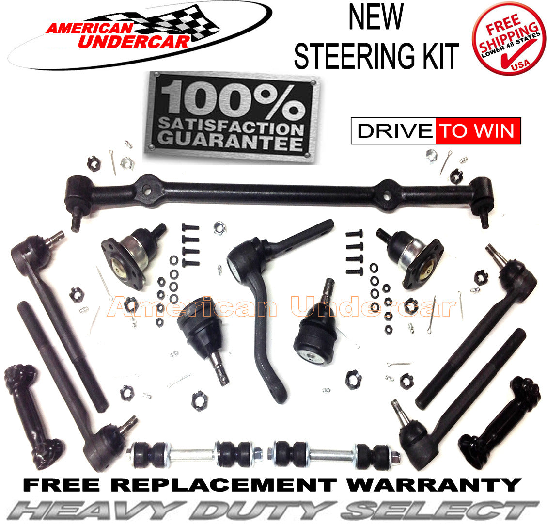 HD Ball Joint Tie Rod Idler Center Link Kit for 1978-1996 Buick, Cadillac, Chevrolet, Oldsmobile, Pontiac