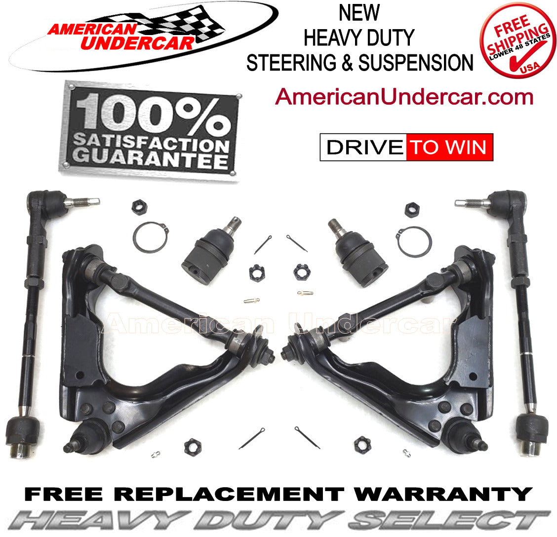 HD Control Arm Ball Joint Tie Rod End Steering Kit for 2000-2004 Dodge Durango, Dakota 4x4