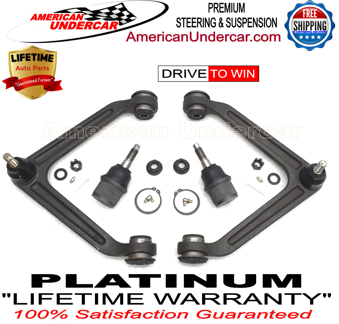 Lifetime Control Arm Ball Joint Bushing Kit for 2004-2009 Dodge Durango, Chrysler Aspen 2WD