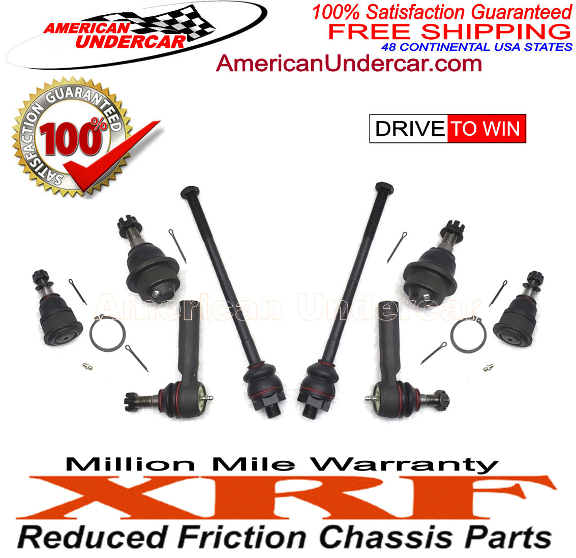 XRF Ball Joints & Tie Rod Ends Steering Kit for 2001-2010 Chevrolet, GMC 2500HD, 3500HD, 2WD, 4x4
