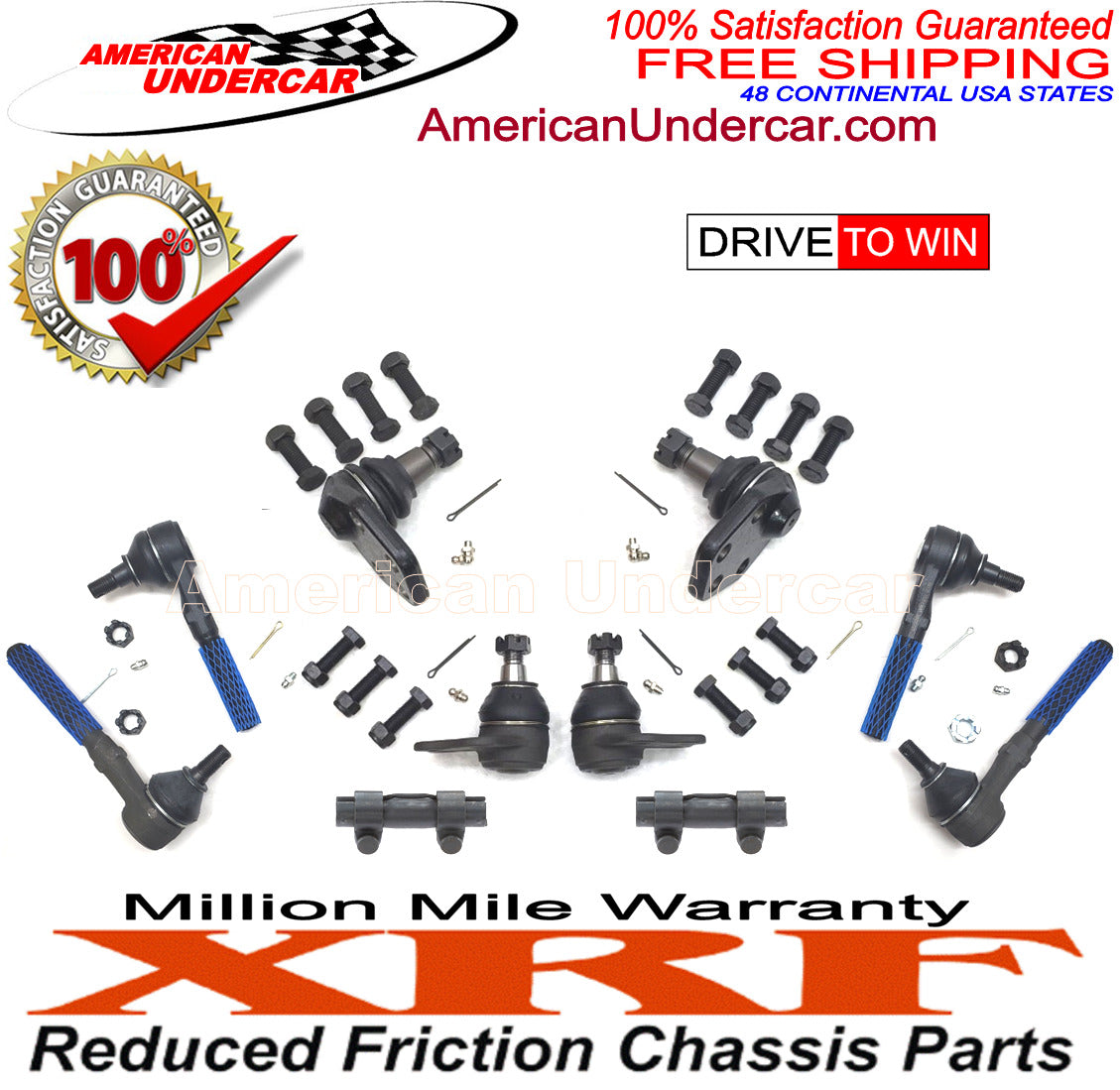XRF Ball Joint Tie Rod Sleeve Steering Kit for 2000-2002 Dodge Ram 2500, 3500 2WD