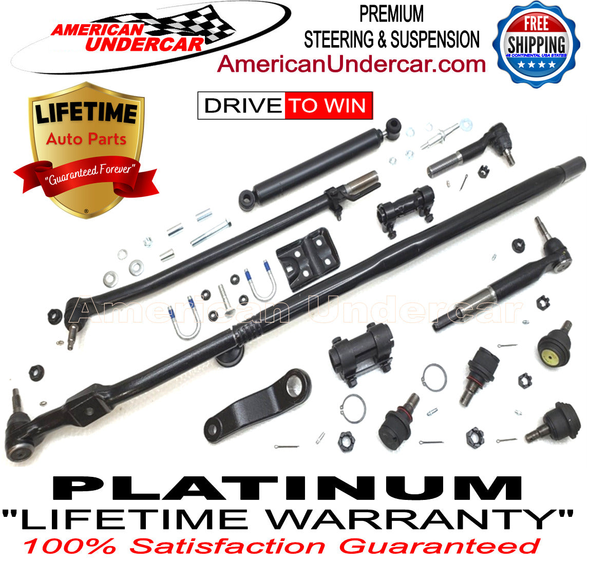 Lifetime New T Design Upgrade Complete Kit for 2009-2012 Dodge Ram 2500, 3500 4x4