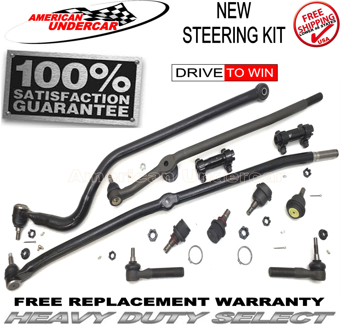 HD Dodge Ram 2500 3500 4x4 00-02 Ball Joint Tie Rod Track Bar Sleev Steering Kit