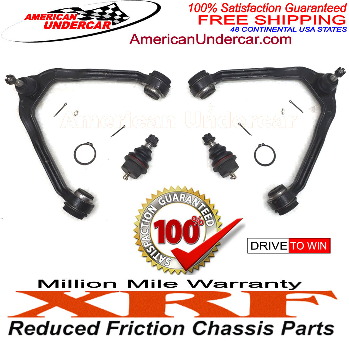 XRF Ball Joints Upper Control Arms & Bushings Kit for 1999-2007 Chevrolet, GMC, Cadillac 2WD, 4x4