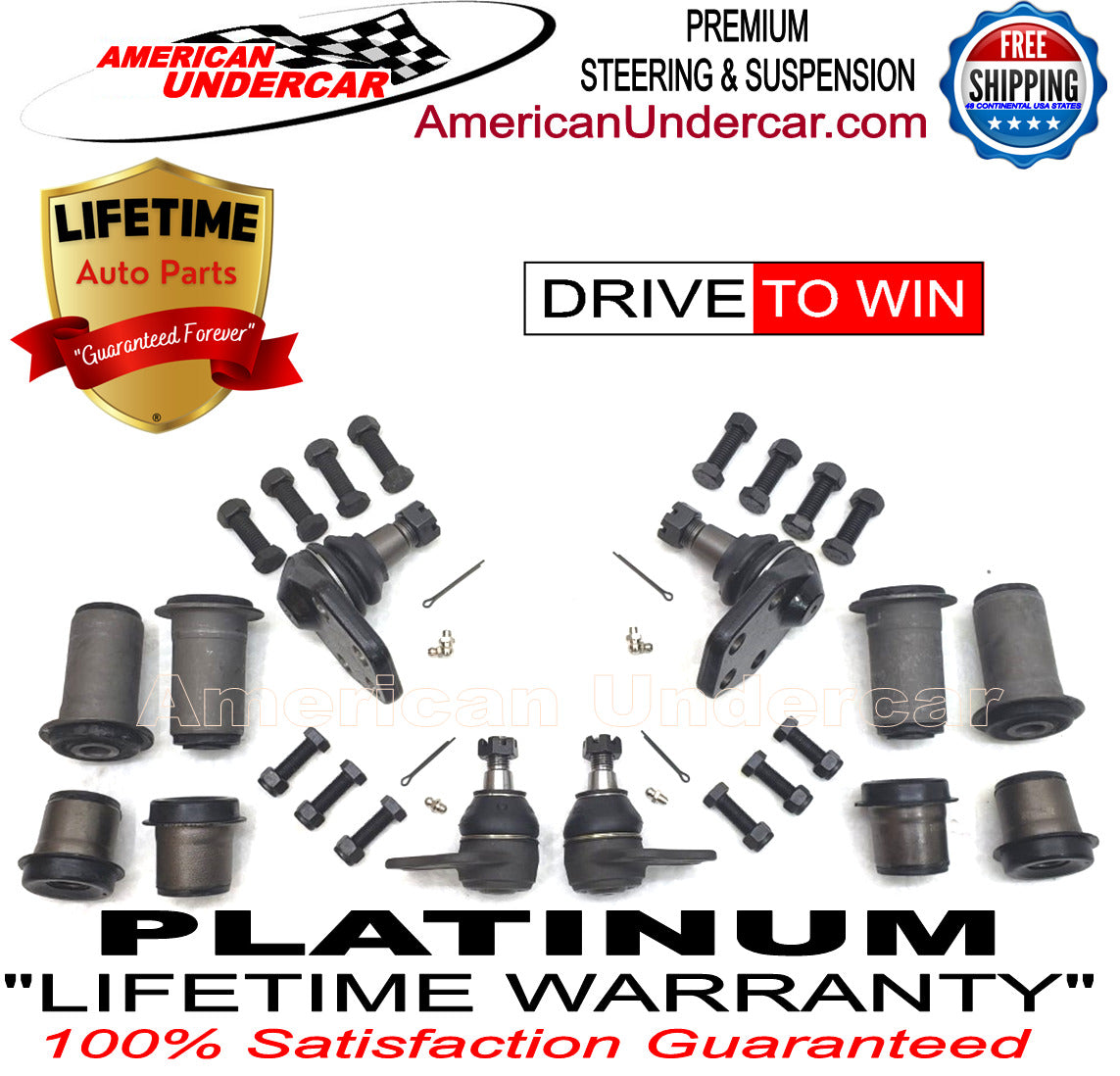 Lifetime Ball Joint Control Arm Bushing Kit for 2000-2002 Dodge Ram 2500, 3500 2WD