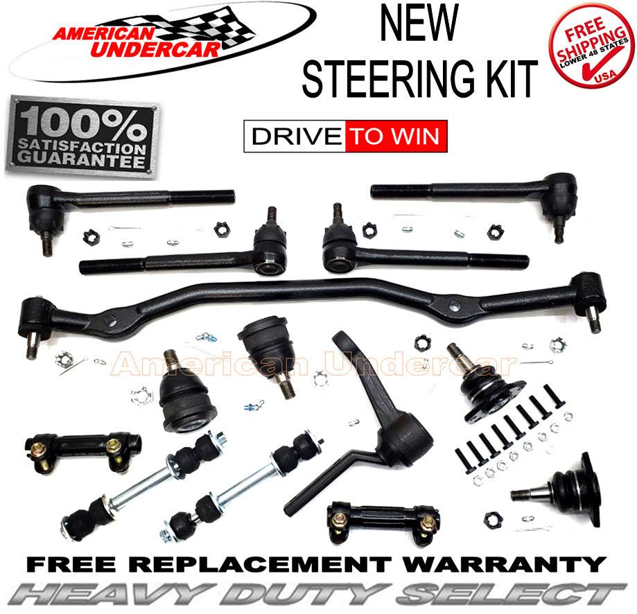 71 - 72 Buick Chevy Olds Pontiac HD Ball Joint Tie Rod Center Link Idler Arm Kit