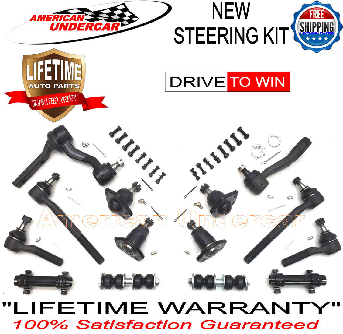 Lifetime Ball Joint Tie Rod Idler Pitman Arm Kit | 1999-2005 GMC Jimmy, Isuzu Hombre 4x4