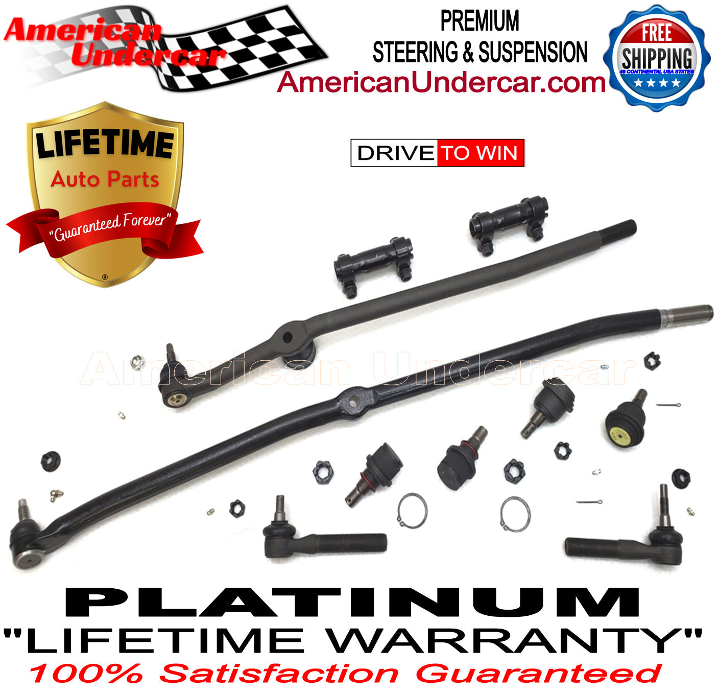 Lifetime Dodge Ram 2500 3500 Steering and Suspension Kit 2000 - 2002 4x4