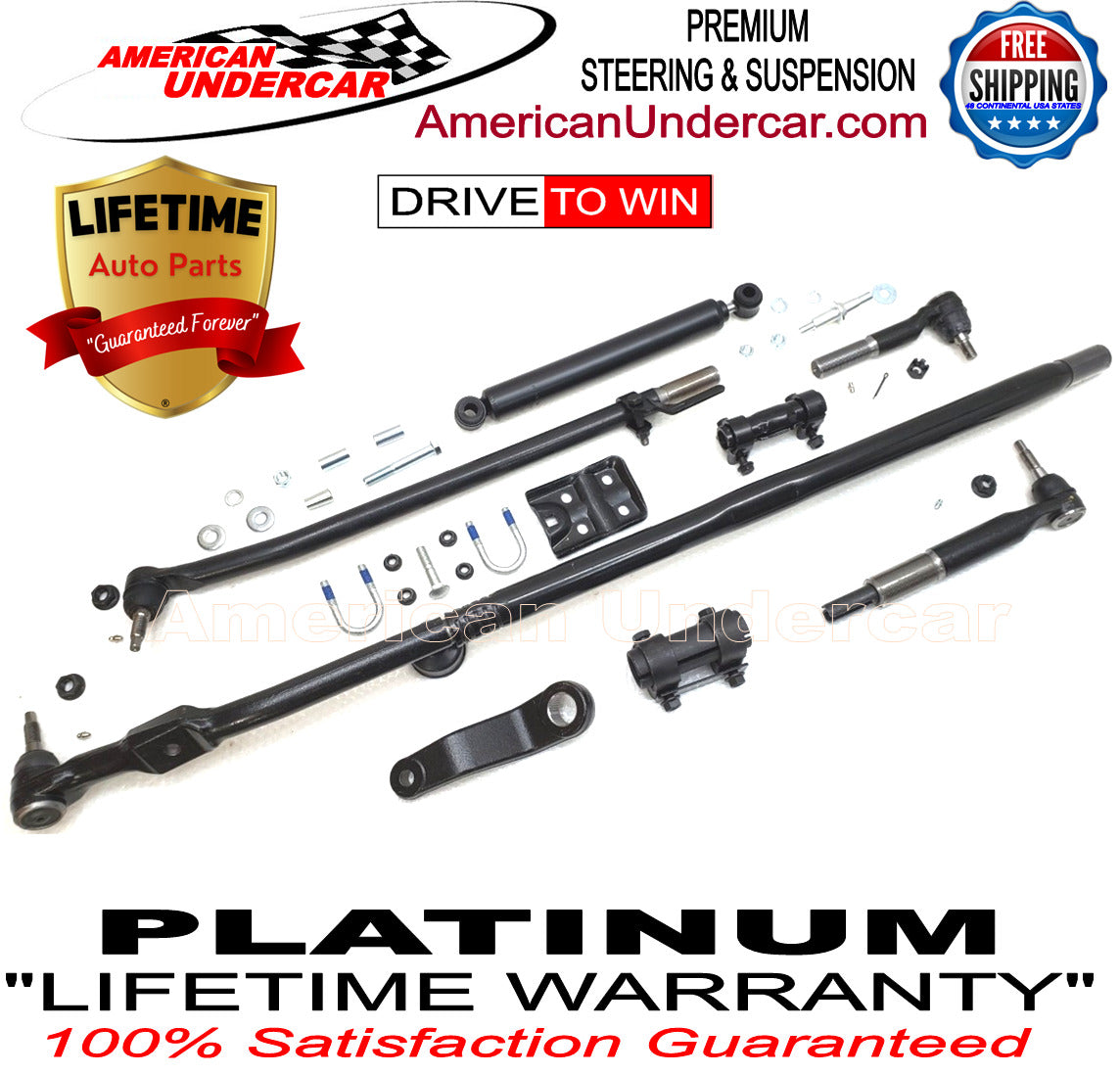 Lifetime New T Design Upgrade Steering Kit for 2003-2008 Dodge Ram 2500, 3500 4x4