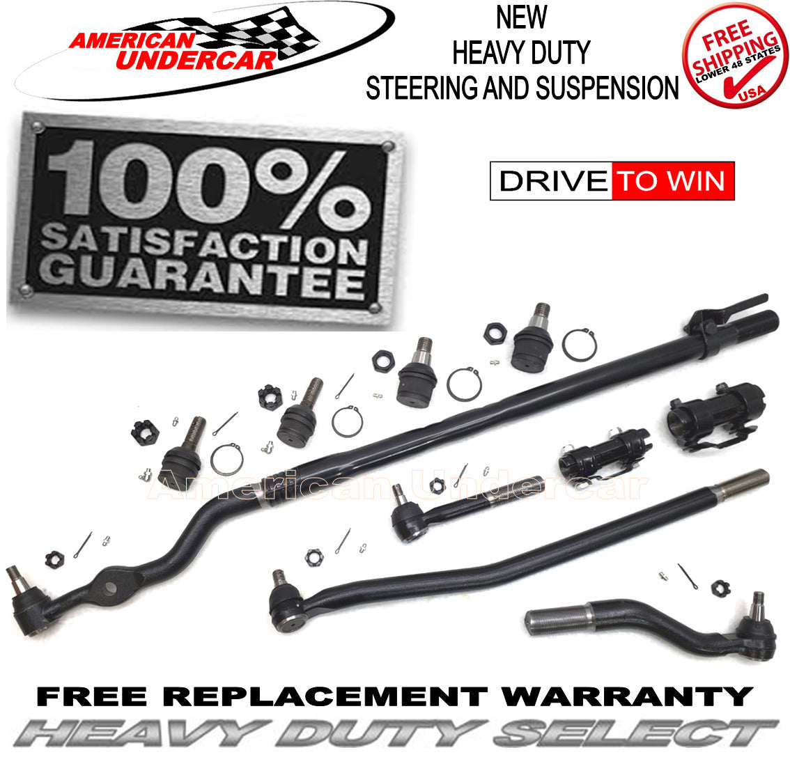 HD Drag Link Tie Rod Ball Joint Steering Kit 99-04 Ford F250 F350 4x4 Excursion